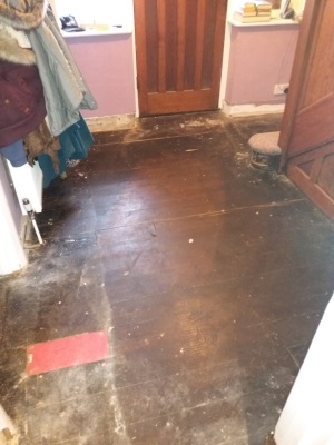 hall floor - before